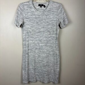 Theory M Staple Casual Classic Light Gray Knit knee length dress